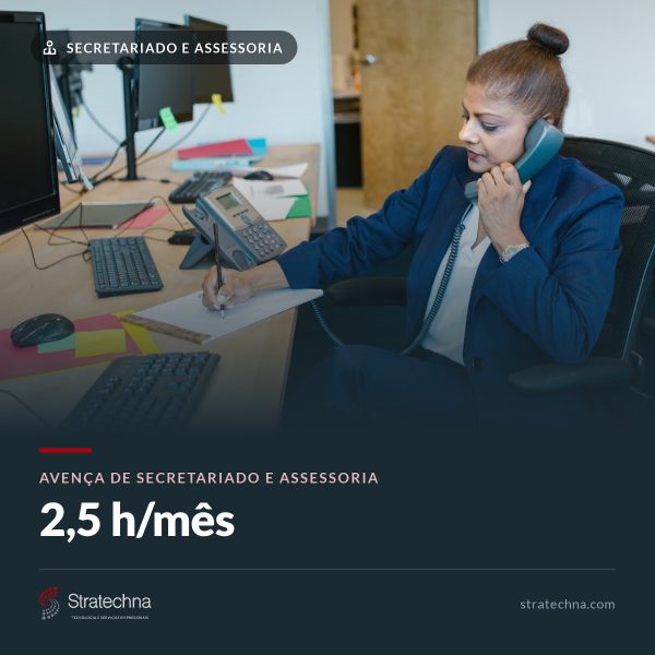 Avença de secretariado e assessoria — 2,5 h/mês