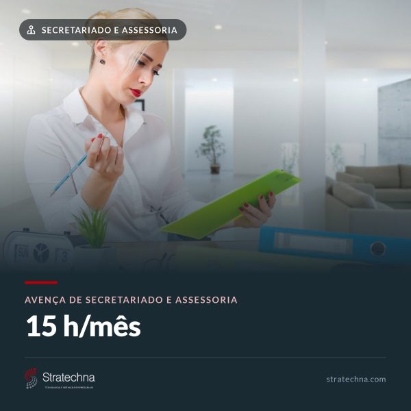 Avença de secretariado e assessoria — 15 h/mês