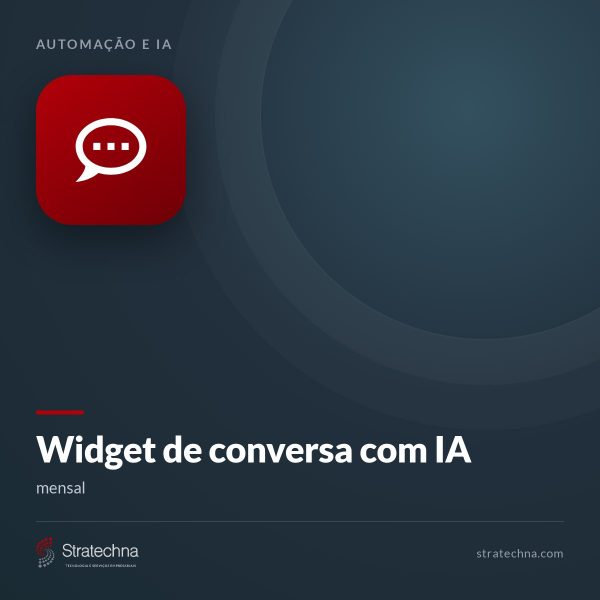 Widget de conversa com IA — mensal