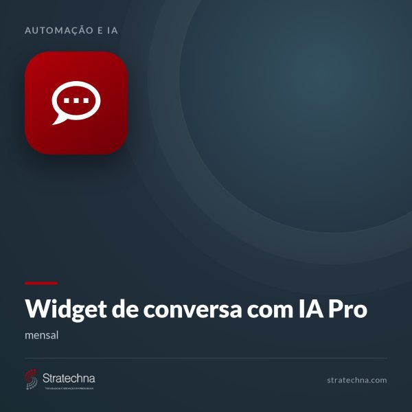Widget de conversa com IA Pro — mensal