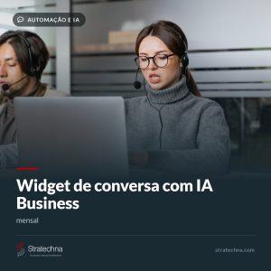 Widget de conversa com IA Business — mensal