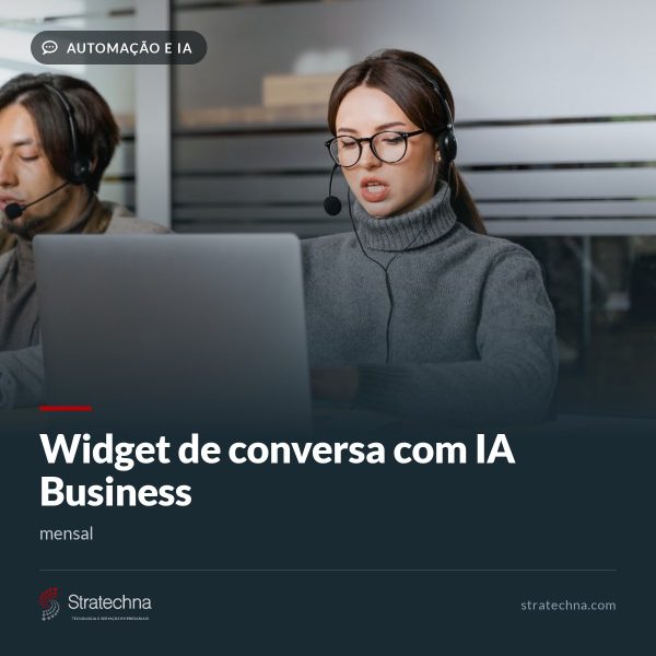 Widget de conversa com IA Business — mensal