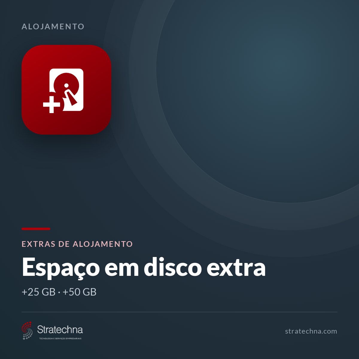 Espaço em disco extra — SSD