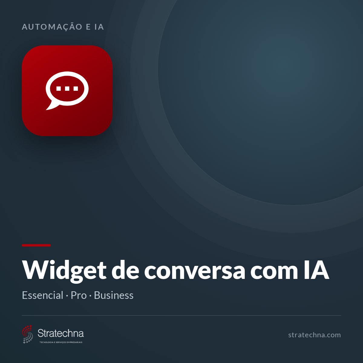 Widget de conversa com IA