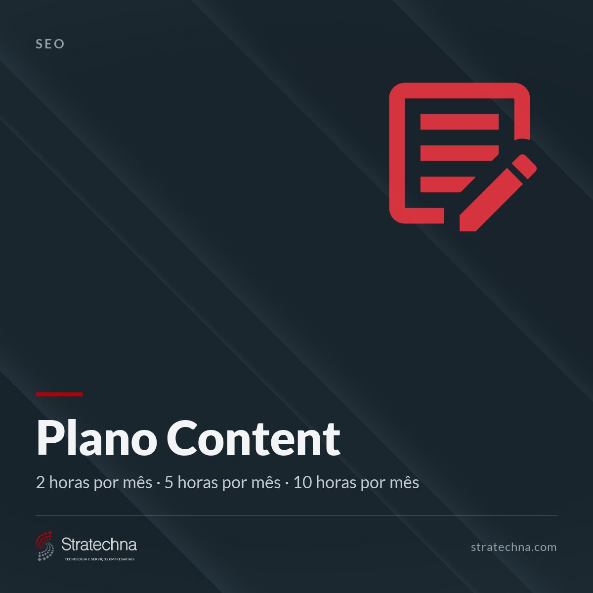 Plano Content — atualização de conteúdo