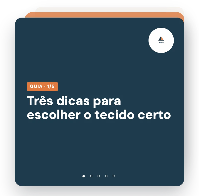 Exemplo de carrossel de uma marca fictícia